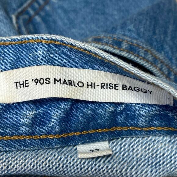 Aritzia Denim Forum The 90s Marlo High Rise Baggy Wide Leg Denim Jeans Size 27 - Picture 5 of 6
